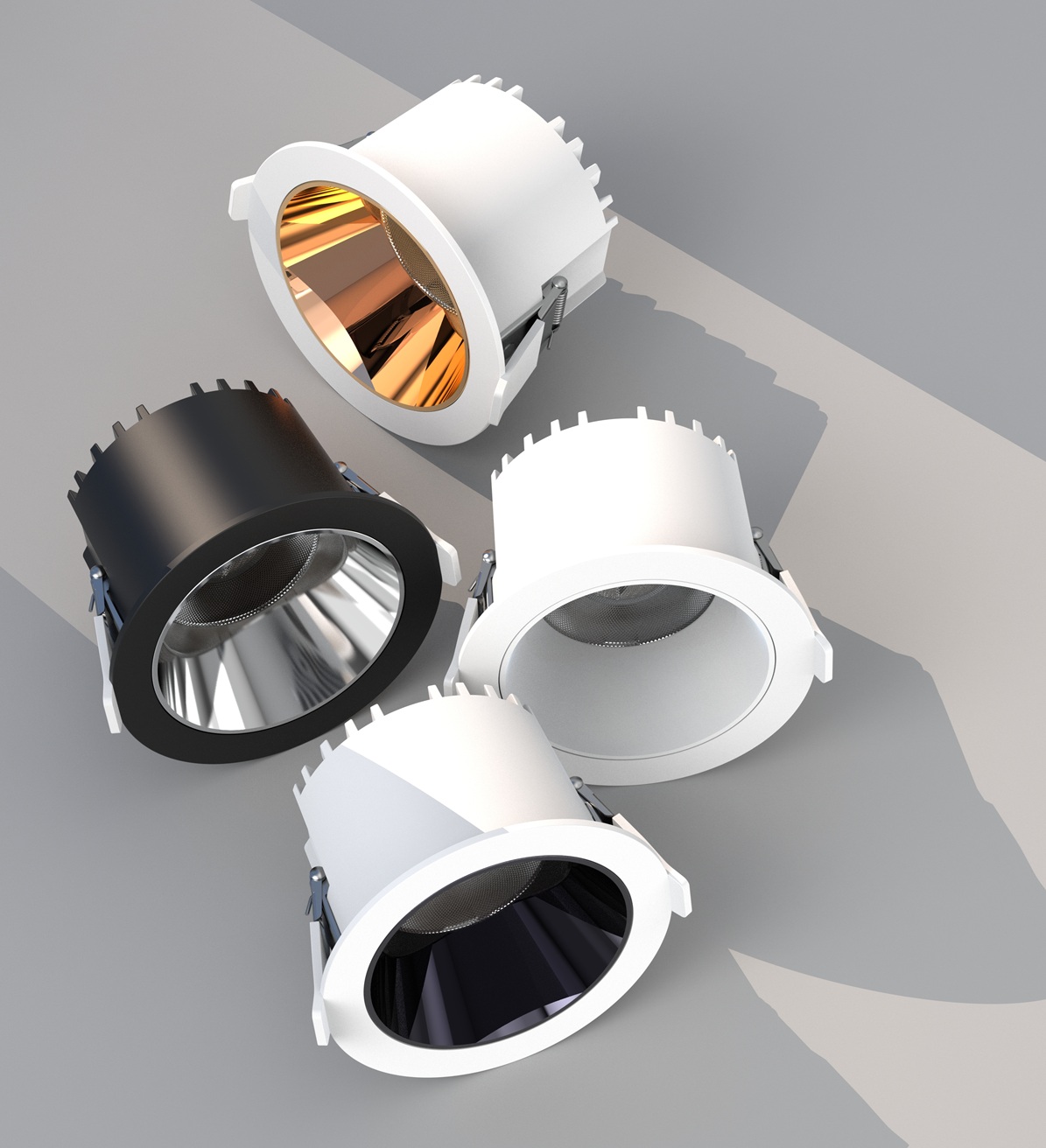 Die-cast Aluminum Anti-glare SMD Downlight Housing Kit