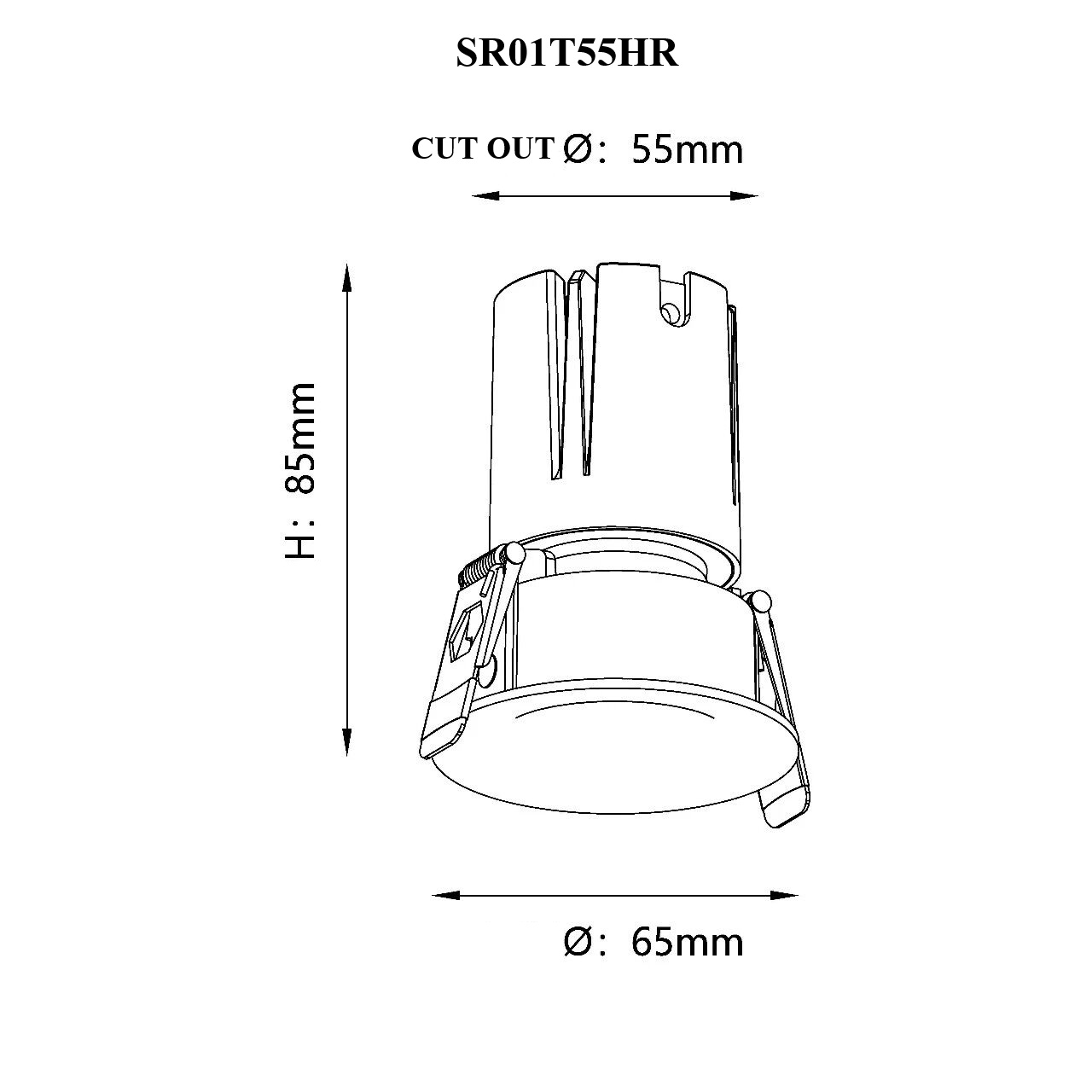 UGR≈0,“T ” -Curved Trim Series Recessed LED Spotlight Kit - Image 3